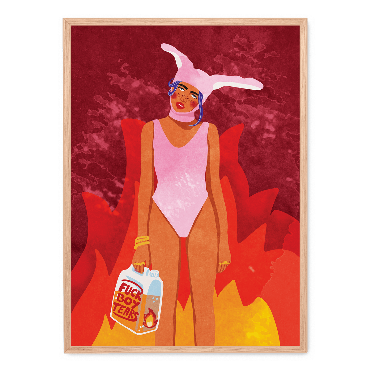 Girl On Fire Plakat Postera.dk