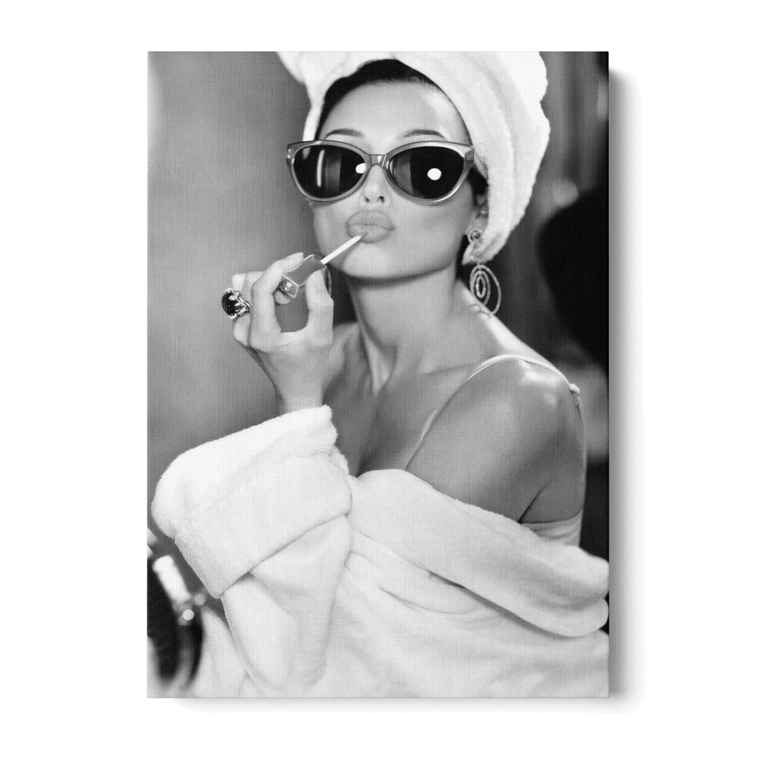Audrey Hepburn Lipstick Canvas