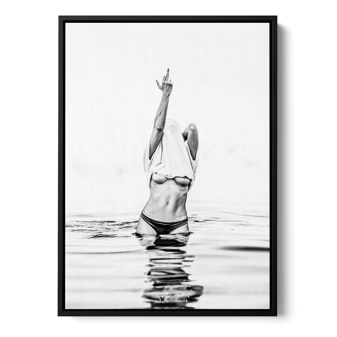 Middle Finger Girl Canvas