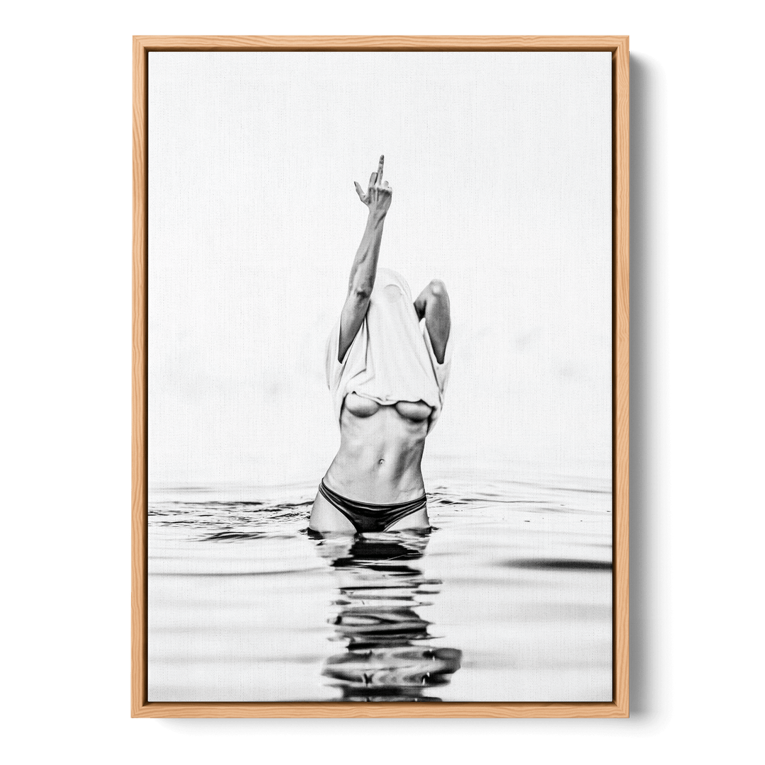 Middle Finger Girl Canvas
