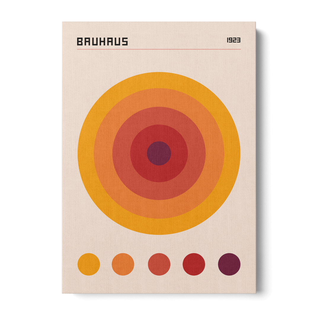 Bauhaus Orange Color Code Canvas