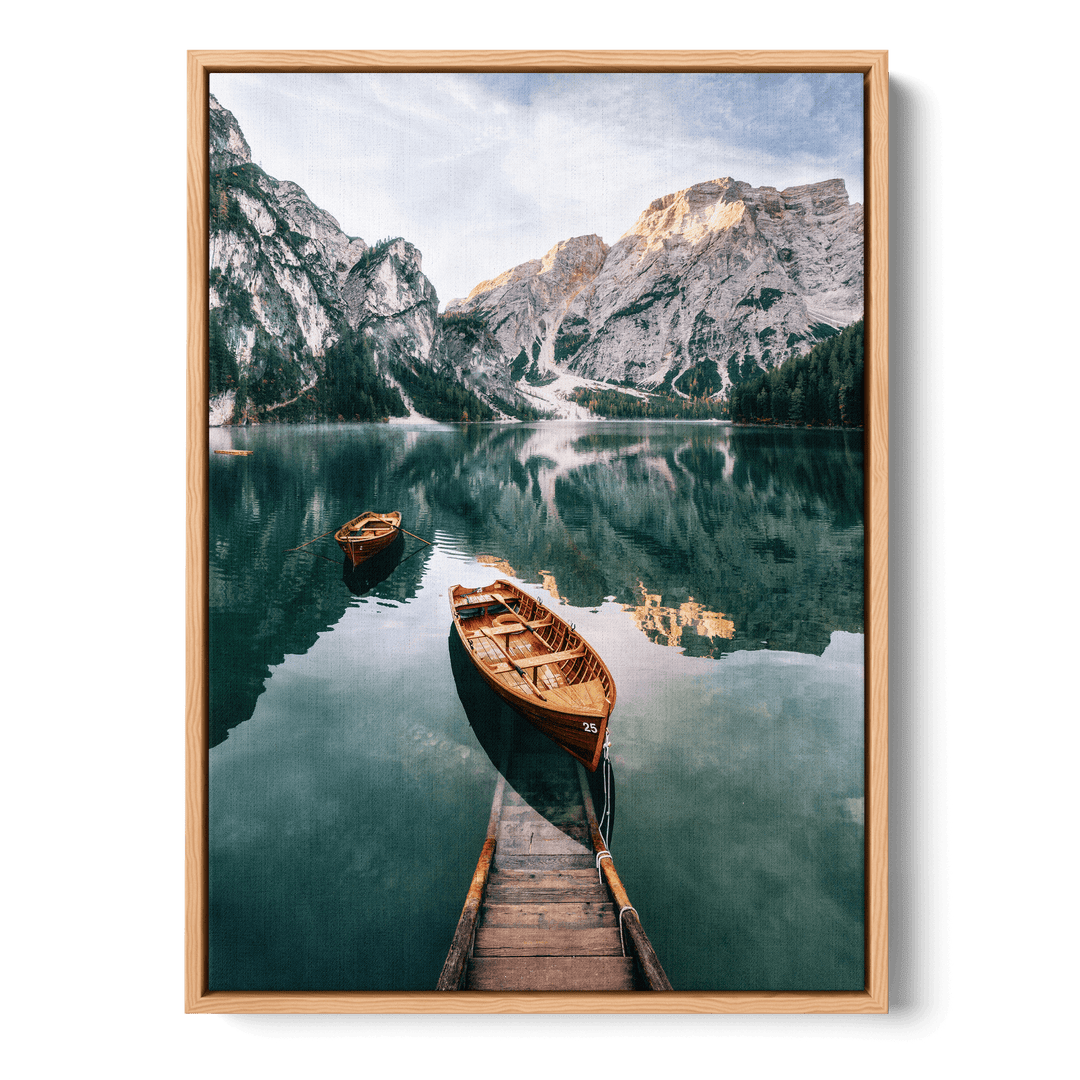 Boats In The Lake Canvas