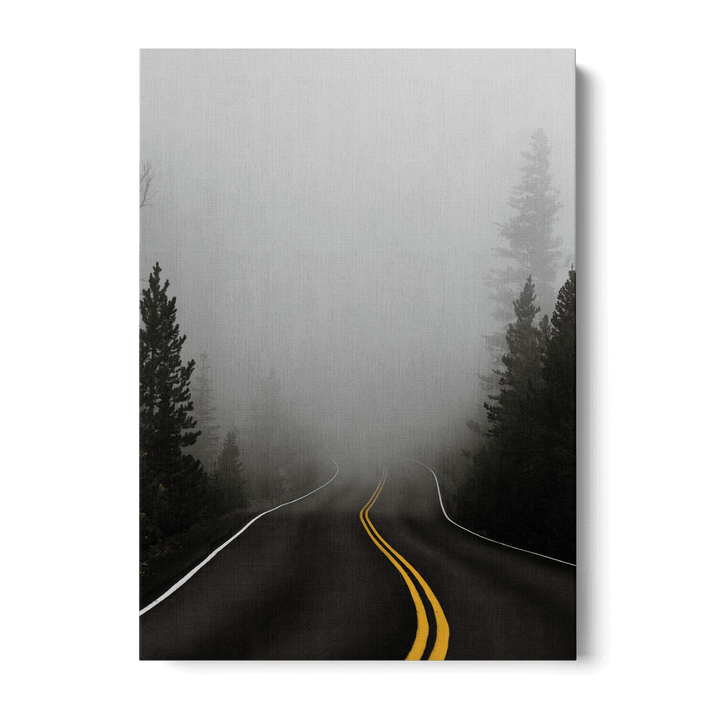 Highway With Fog Canvas