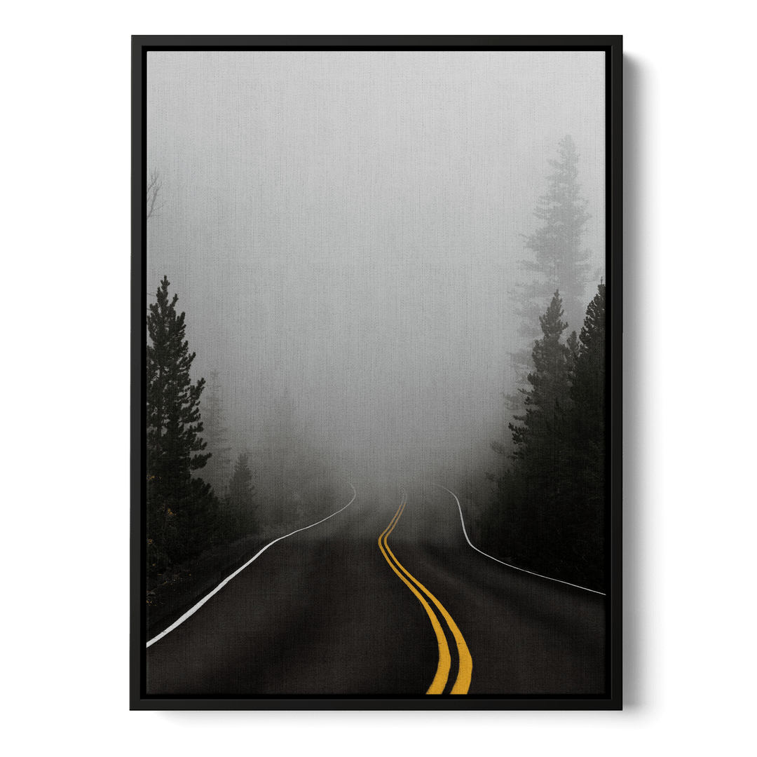 Highway With Fog Canvas