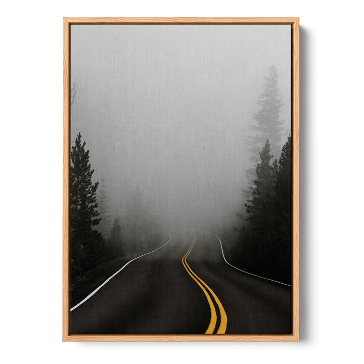 Highway With Fog Canvas