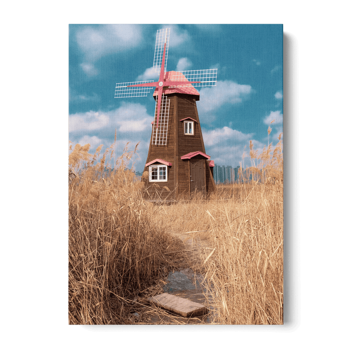 Mill Hidden In The Field Canvas