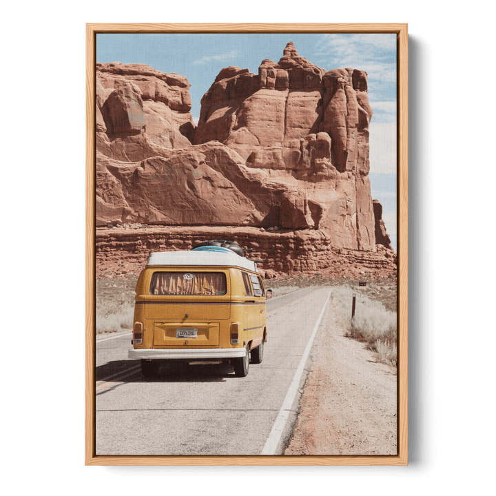 Old Van In The Desert Canvas