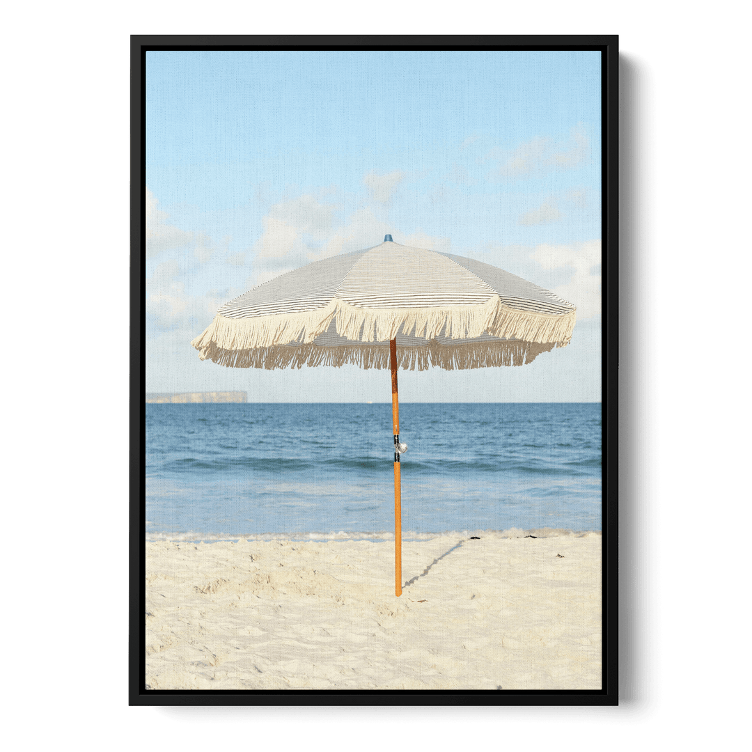 Parasol On The Beach Canvas