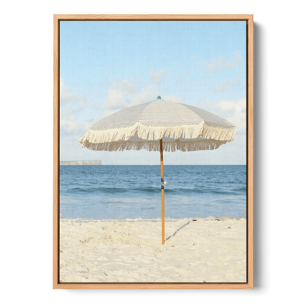 Parasol On The Beach Canvas