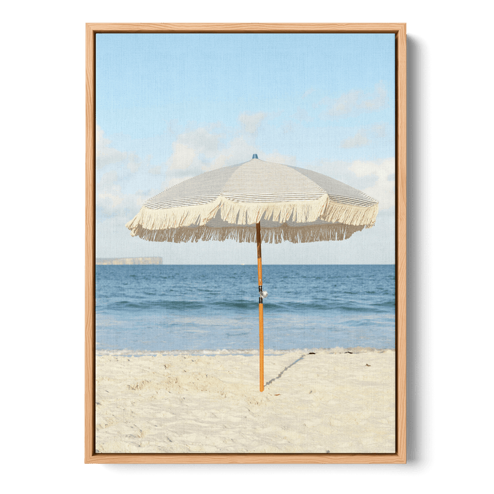 Parasol On The Beach Canvas