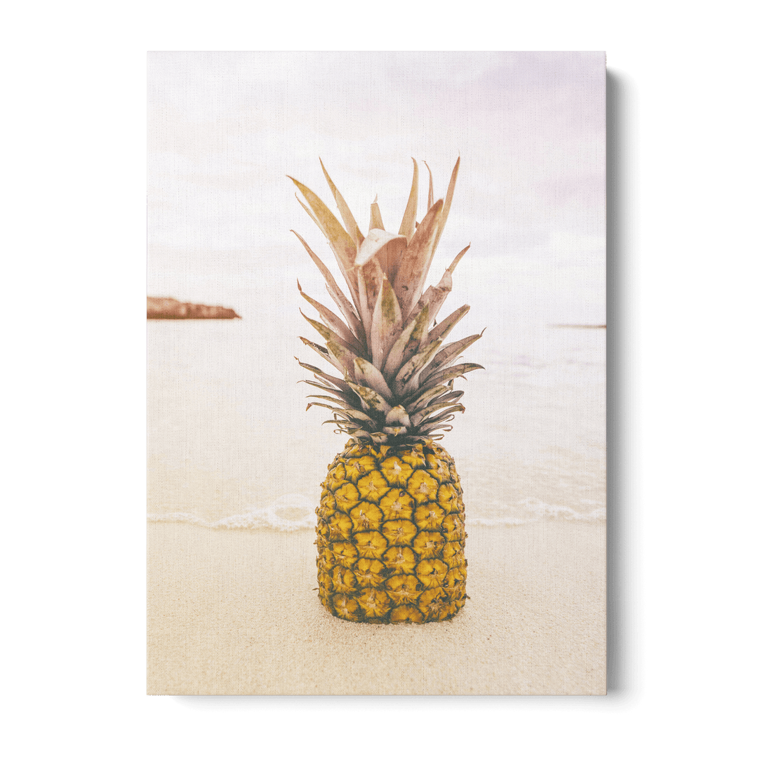 Pineapple On The Beach Canvas