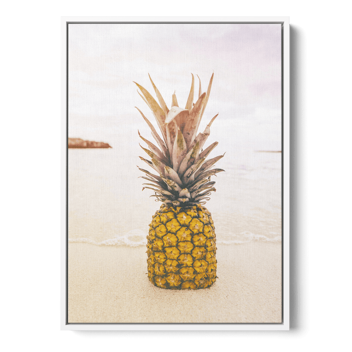 Pineapple On The Beach Canvas