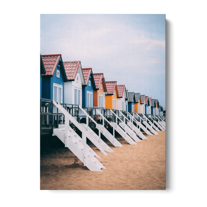 Small Houses On The Beach Canvas