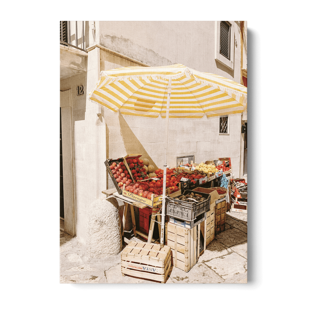 Street Market In Sicily Canvas