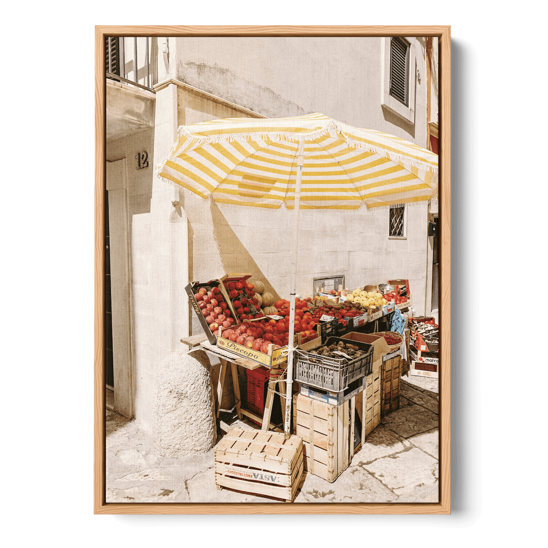 Street Market In Sicily Canvas