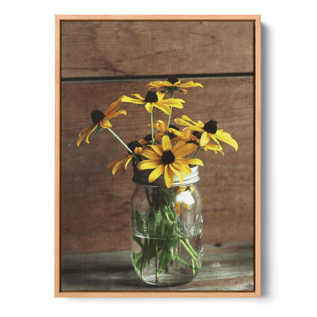 Sunflowers In Water Canvas