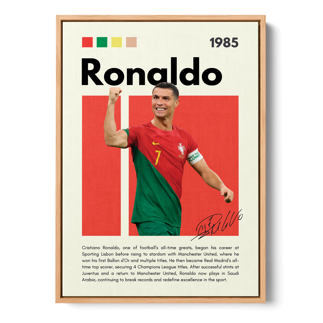 Cristiano Ronaldo Football Icons Canvas