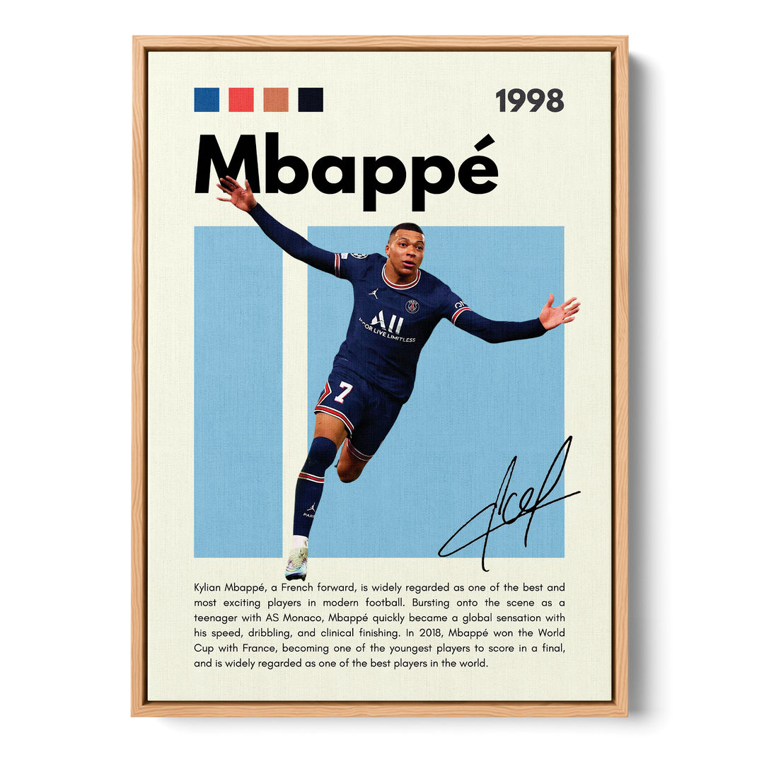 Kylian Mbappé Football Icons Canvas