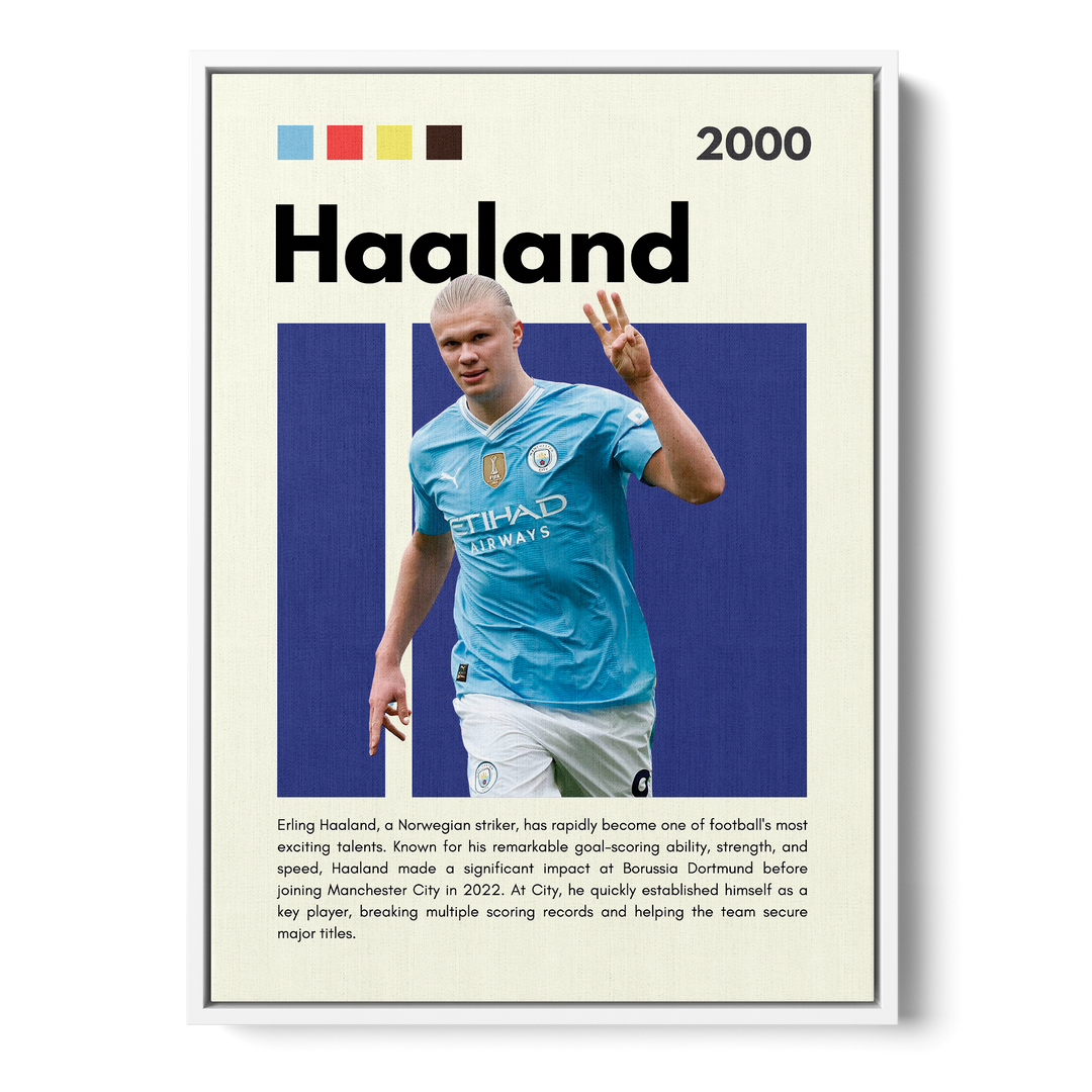 Erling Haaland Football Icons Canvas