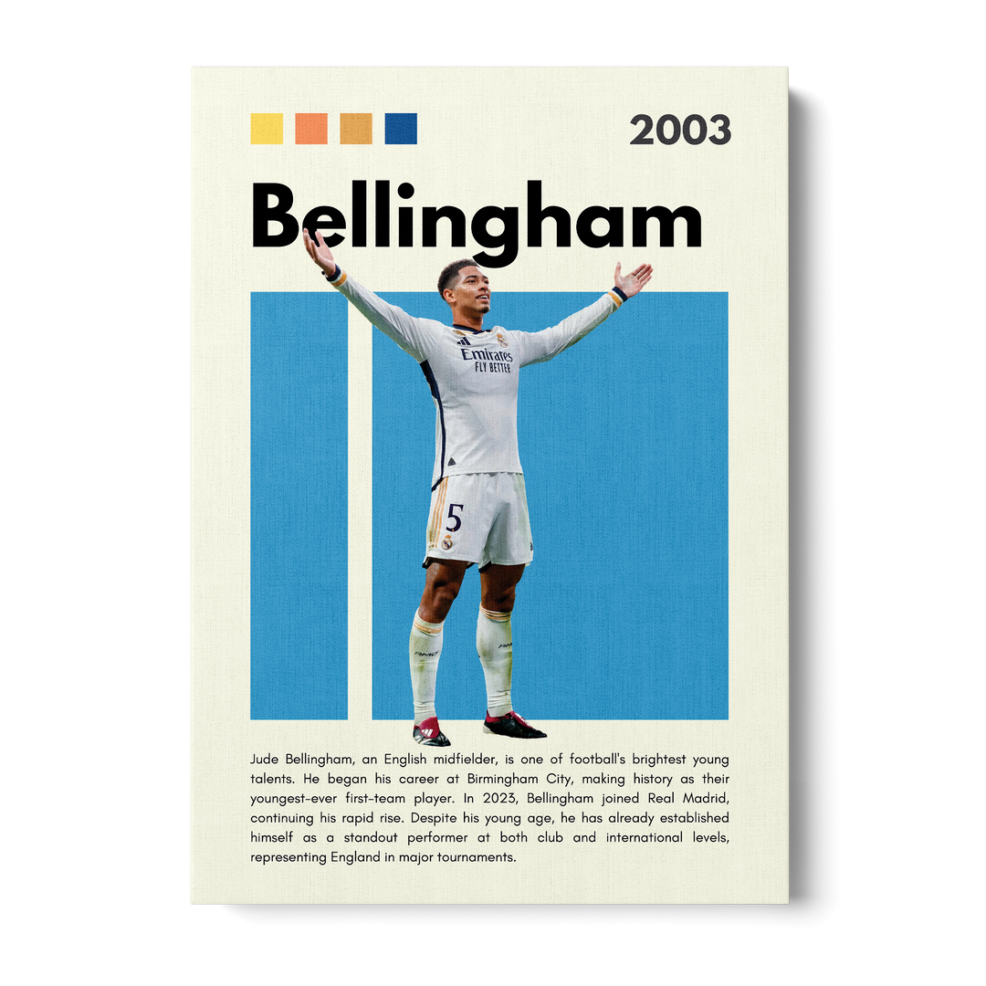 Jude Bellingham Football Icons Canvas