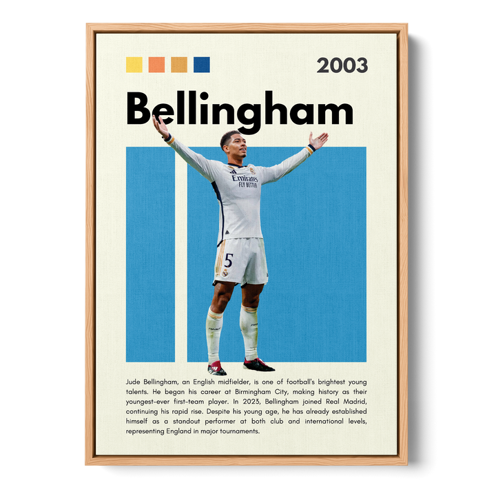 Jude Bellingham Football Icons Canvas