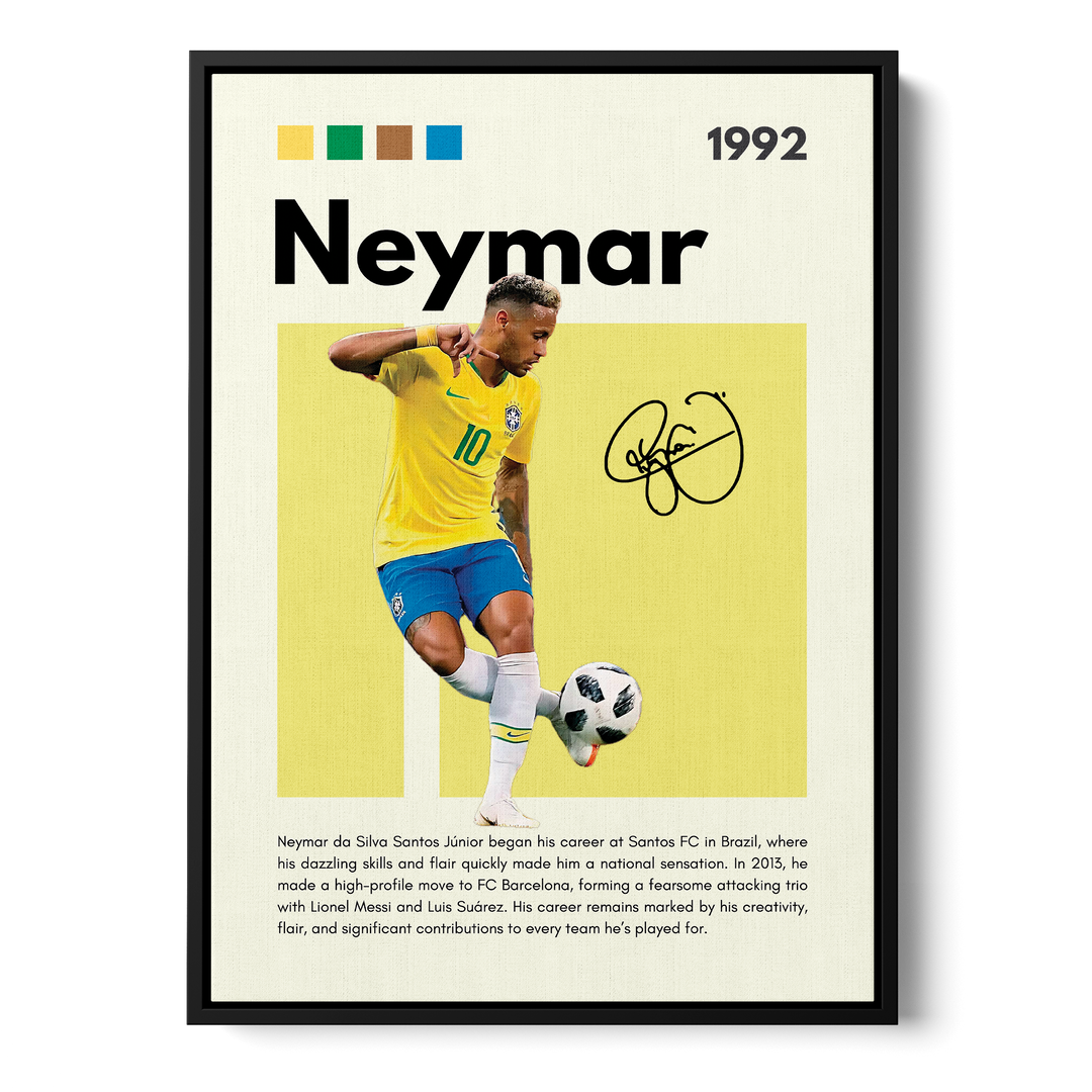 Neymar Jr. Football Icons Canvas