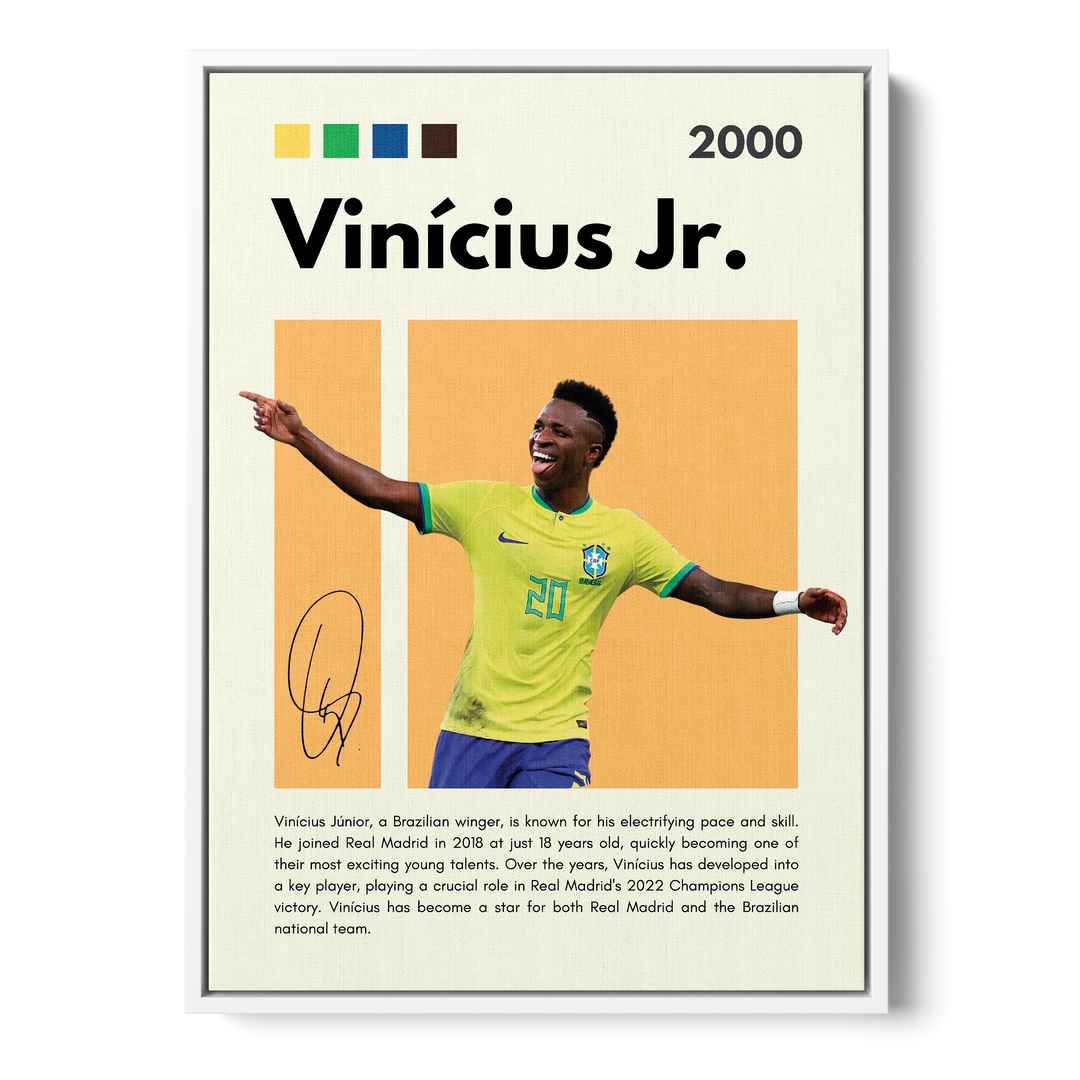 Vinícius Jr. Football Icons Canvas