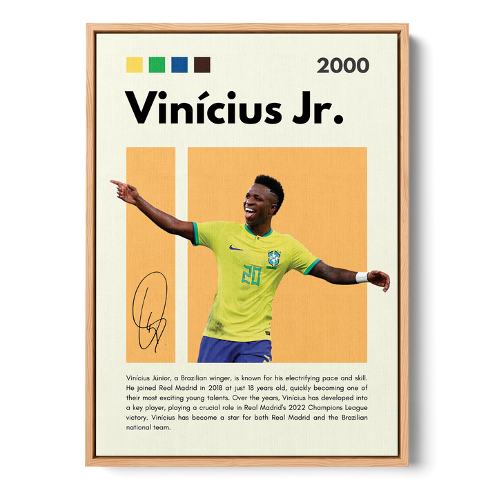 Vinícius Jr. Football Icons Canvas