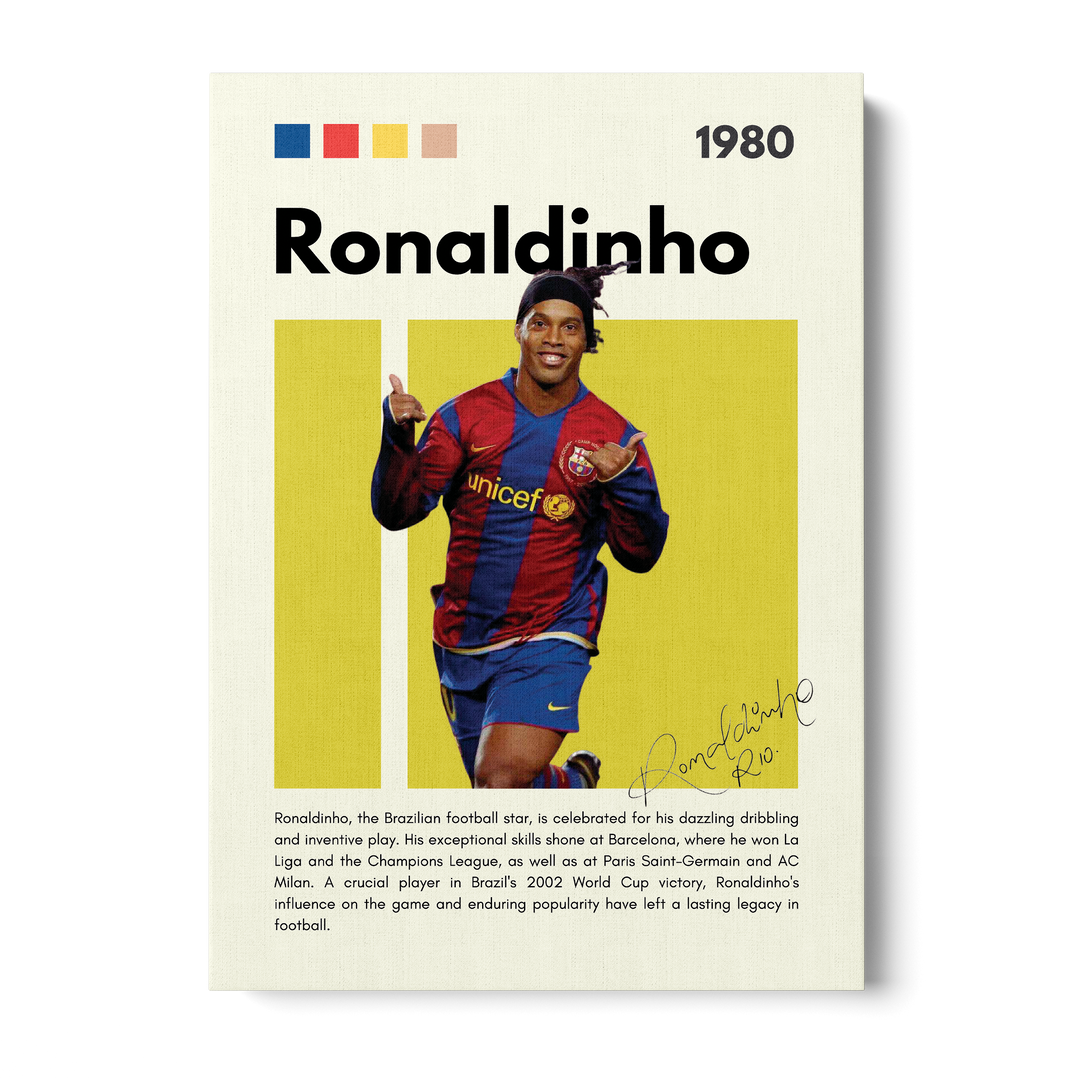 Ronaldinho Football Icons Canvas