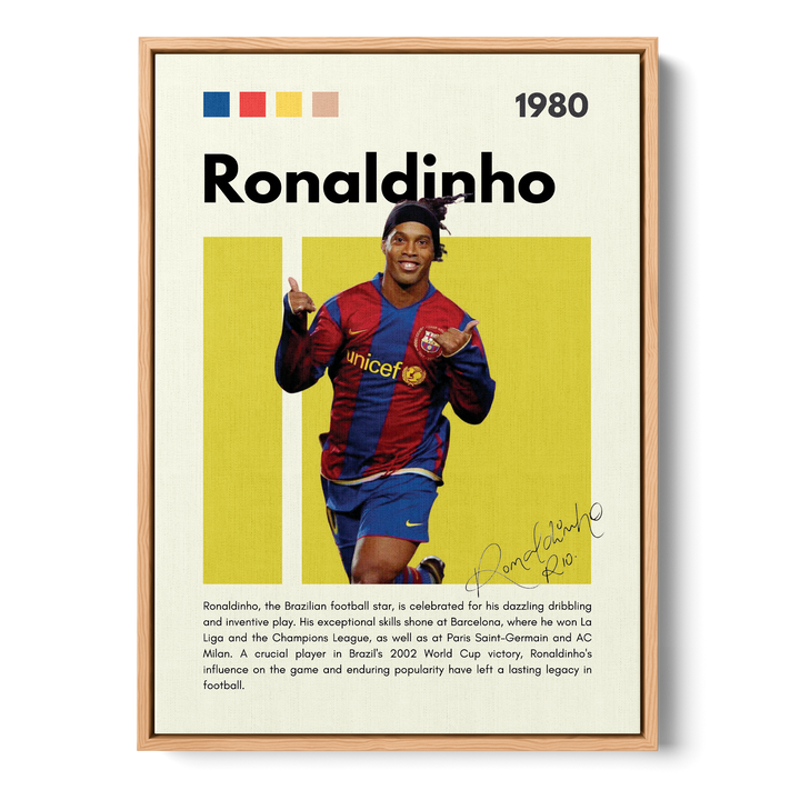 Ronaldinho Football Icons Canvas