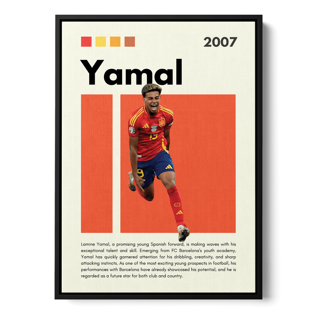 Lamine Yamal Football Icons Canvas
