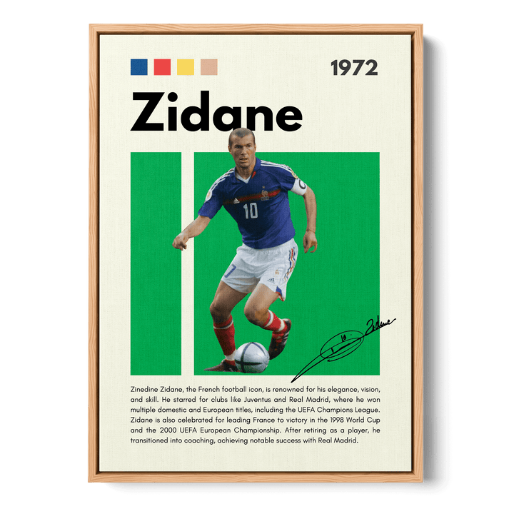 Zinedine Zidane Football Icons Canvas