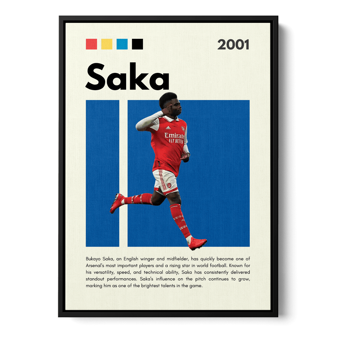 Bukayo Saka Football Icons Canvas