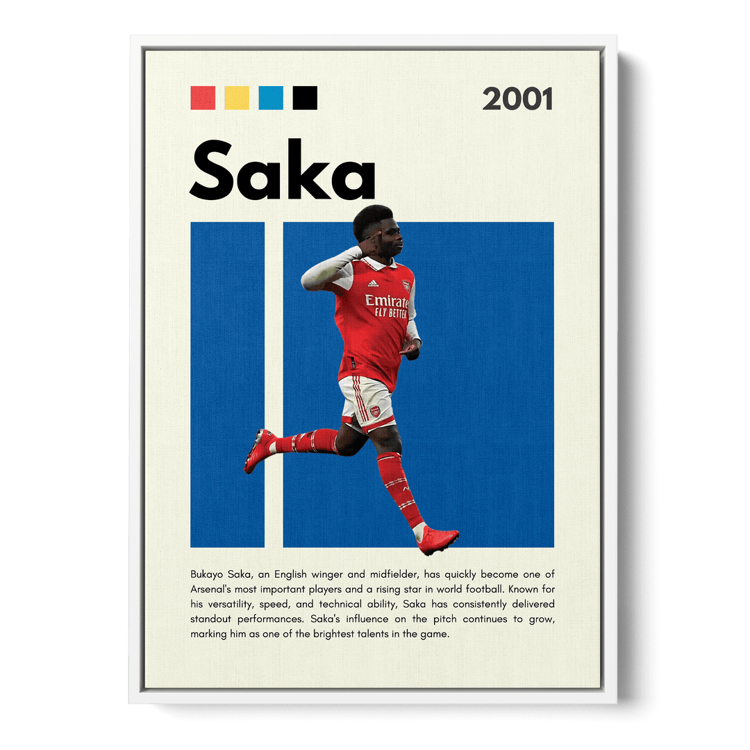Bukayo Saka Football Icons Canvas