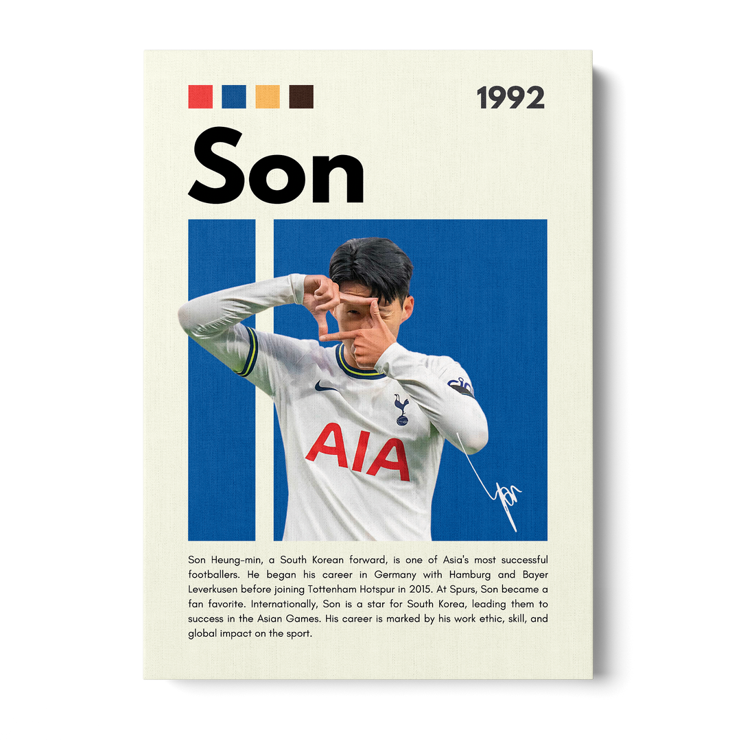 Son Heung-Min Football Icons Canvas