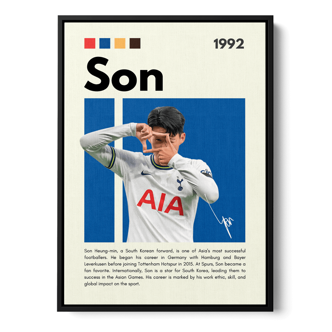 Son Heung-Min Football Icons Canvas
