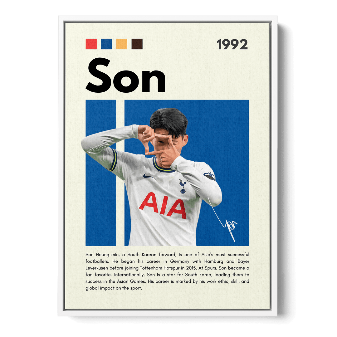 Son Heung-Min Football Icons Canvas