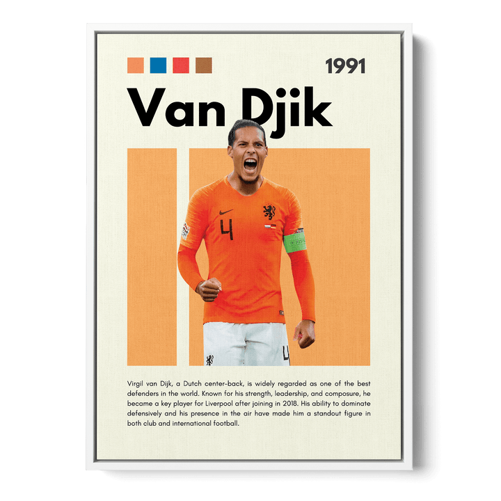 Virgil Van Dijk Football Icons Canvas