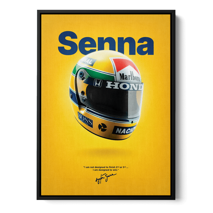 Ayrton Senna Formula Icons Canvas