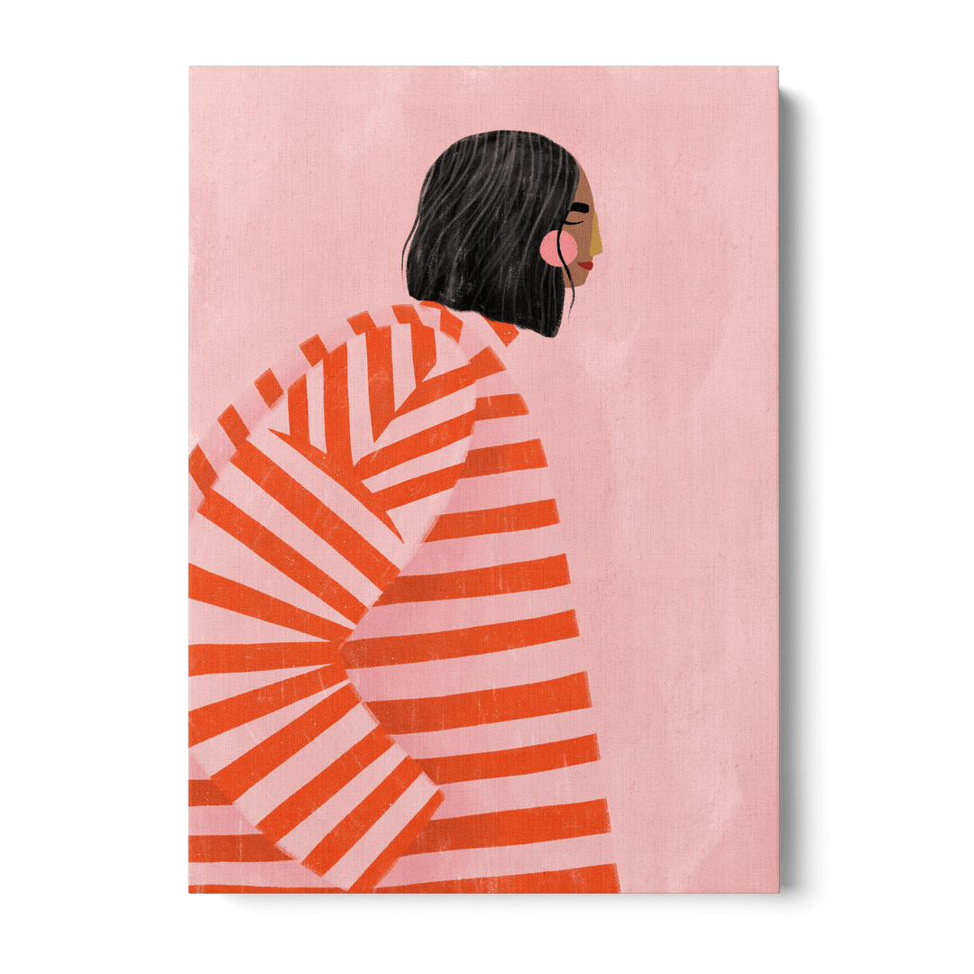 Woman With Orange Stripes Canvas