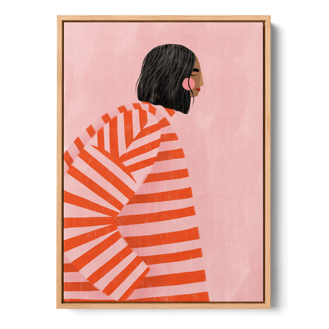 Woman With Orange Stripes Canvas