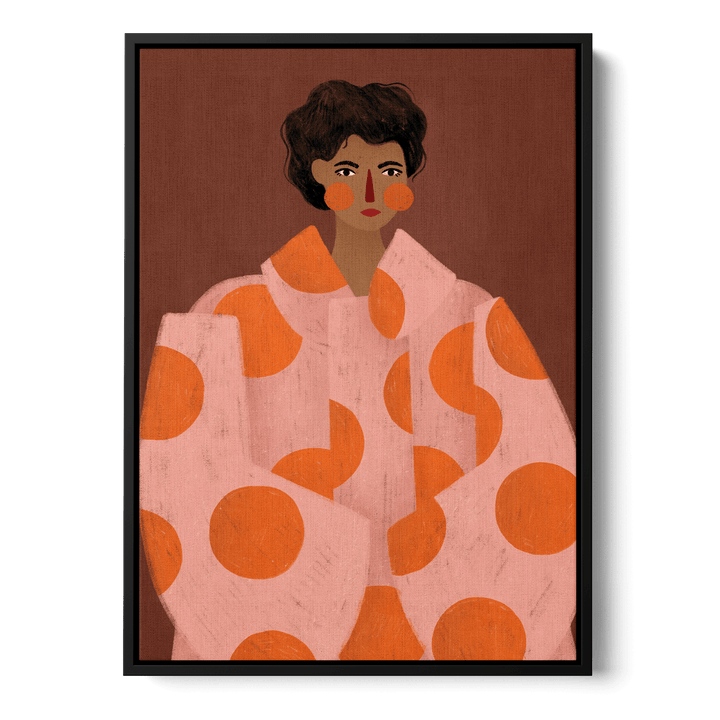 Woman With Orange Dots Canvas
