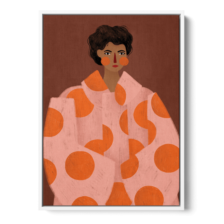 Woman With Orange Dots Canvas