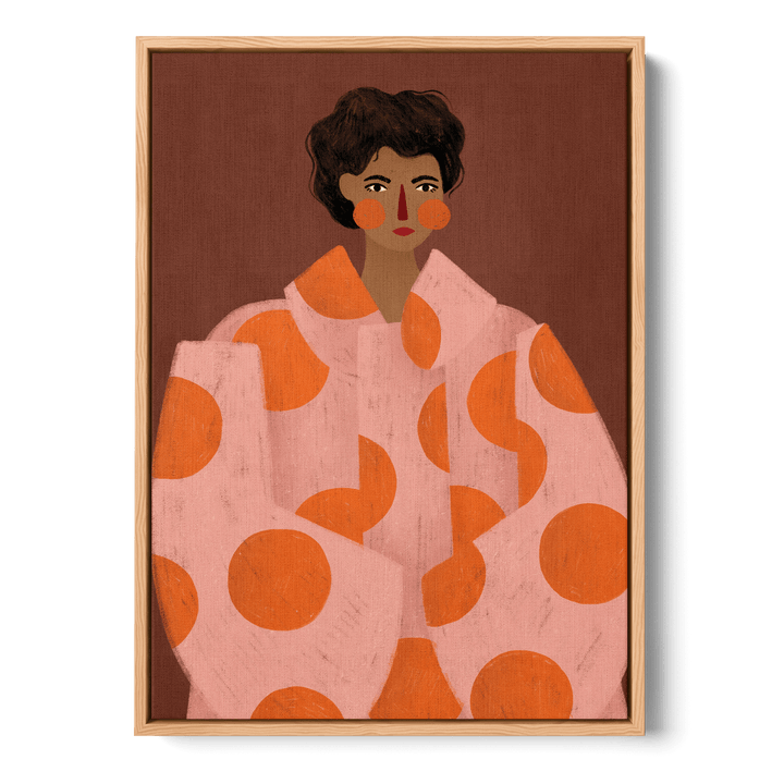 Woman With Orange Dots Canvas