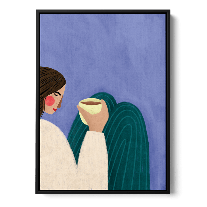 Sipping Coffee Canvas