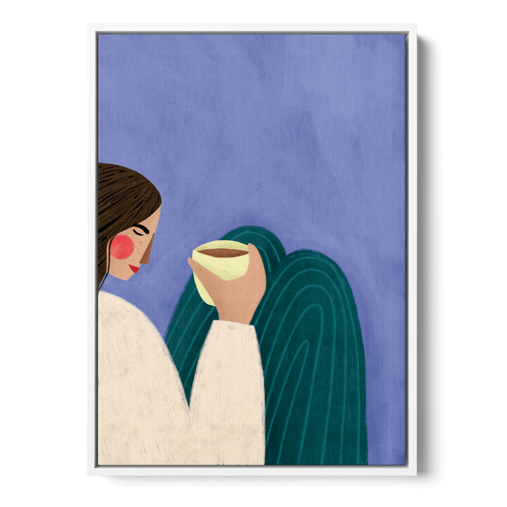 Sipping Coffee Canvas