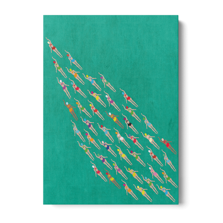 Racing Swimmers Canvas