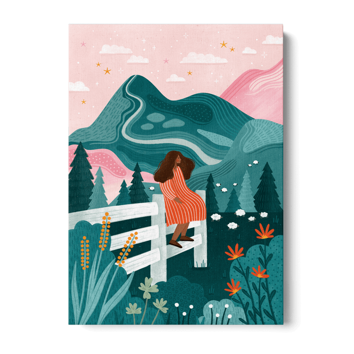 Dreamy Mountain View Canvas