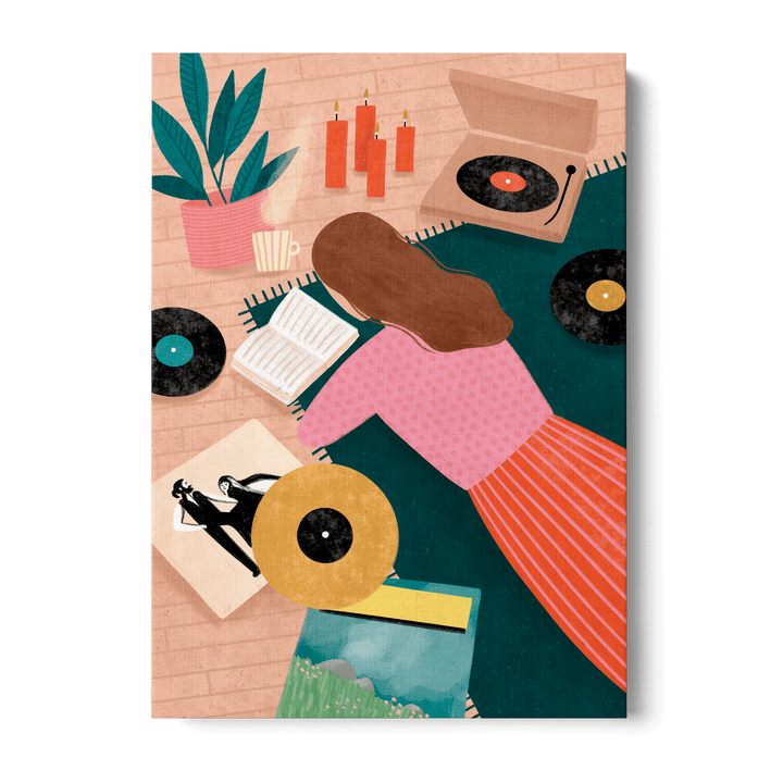 Cozy Vinyl Retreat Canvas