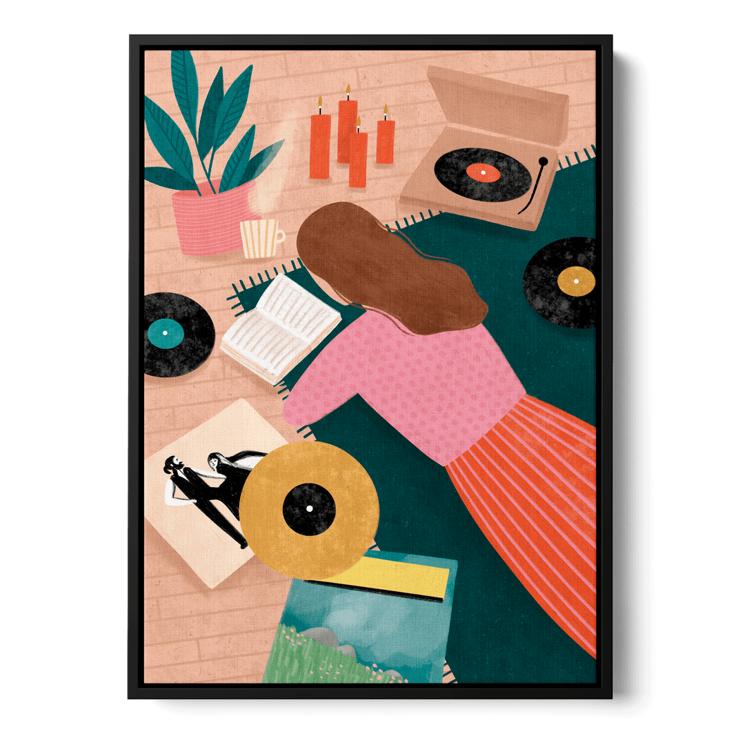 Cozy Vinyl Retreat Canvas